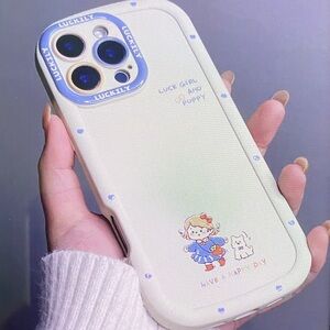 Cute Cartoon iPhone Case - White